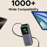 UGREEN 20000mAh 165W Nexode Smart Display Power Bank with Retractable Cable ( CCC version) – PB726 – 95670B – 1 Year Warranty - Image 3