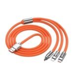 3 in 1 6A 120W Zinc Alloy Fast Charging Cable