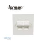 FACE PLATE - LANSAN 2 PORT  45 DEGREE INNER(LFP02)