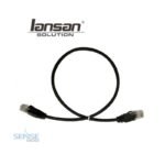 PATCH CODE CABLE - LANSAN CAT6 0.5M BLACK(LC6-005FBK)