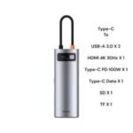 Baseus 7-in-1 Type-C HUB Star Joy Series Multifunctional Docking Station Gray – 1 Year Warranty