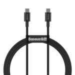Baseus 1 Meter 100W Superior Series Fast Charging Data Cable Type-C to Type-C Black