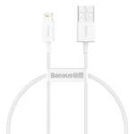 Baseus Superior Series 0.25 Meter Fast Charging Data Cable USB to Lightning 2.4A – White – 1Y