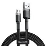Baseus Cafule 1M Cable USB For Micro 2.4A  Gray+Black – CAMKLF-BG1 –   1 Year Warranty