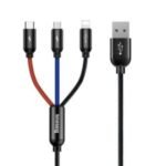 Baseus Three Primary 30CM Short USB to M+L+C Nylon Braid 3.5A Cable