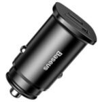 Baseus Square Metal 30W A+C PPS Car Charger  Black – CCALL-AS01 -1 Year Warranty