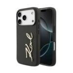 Karl Lagerfeld Magsafe PU Script Logo Case for iPhone 17 Pro – Black