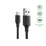 UGREEN 1 Meter 3Amp Type-C to USB QC3.0 Fast Charging Cable – US287 – 60116 – 1 Year Warranty