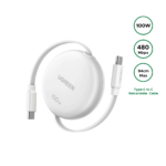 UGREEN 94cm Max 100W Nexode Retractable Type-C to Type-C PD Fast Charging Cable – L531 – 95673 – 1 year warranty