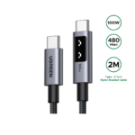 UGREEN 2 Meter 100W Uno Type-C to Type-C PD Fast Charging Cable – L509 – 35512 – 1 Year Warranty