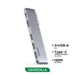 UGREEN 5 – in – 1 TYPE-C Multifunction Adapter (Space Gray) – CM251 – 60559 – 1 Year Warranty