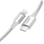 UGREEN 70525 USB-C to Lightning Braided Cable 2M (Silver)