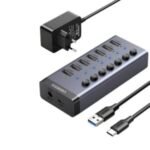 UGREEN USB-C to 7-Port USB-A 3.0 Hub with 12V Power (EU)