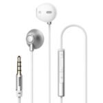 Baseus Encok H06 lateral Wired in-ear  3.5mm Earphone Silver – NGH06-0S- 1 Year Warranty
