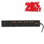 Green Lion 4x Sockets, 6x USB PD-30W Fast Charging Power Sockets (3-Metre)